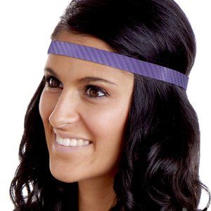 Hipsy Adjustable & No Slip Purple Skinny Tech Sports Headband